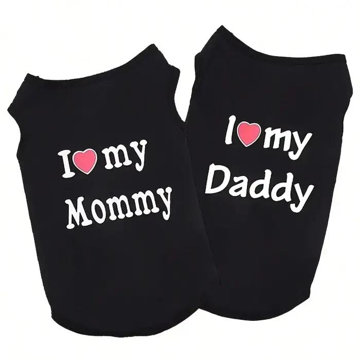 Gilet pour chien, T-shirt pour chiot "I Love My Daddy"