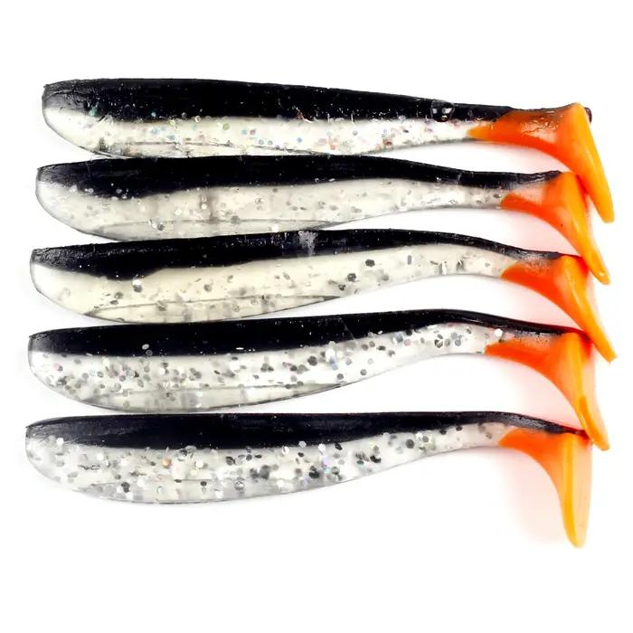 5 pièces/lot leurres souples 50mm 70mm T queue gabarits Wobblers leurre de pêche attirail Double cou