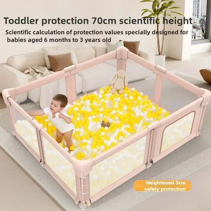 Clôture de sécurité pliable pour enfants – Parc d'assemblage sans outils pour les tout-petits, barri