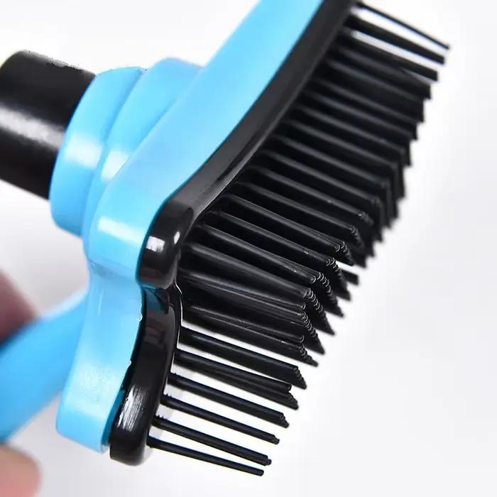 Brosse de toilettage pour chiens et chats, autonettoyante, sans statique, peigne de Massage, poils plus épais et stables, fournitures pour animaux de compagnie pour enlever la fourrure ample