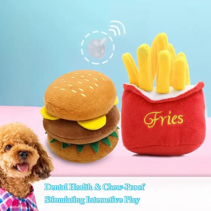 Jouets à mâcher en peluche grinçants pour chiens et chats