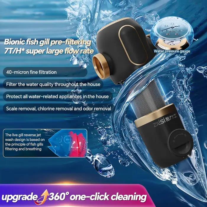 Purificateur d'eau ZILISI sous évier avec pré-filtre acier inoxydable eau pure pour maison occasions spéciales blanc noir