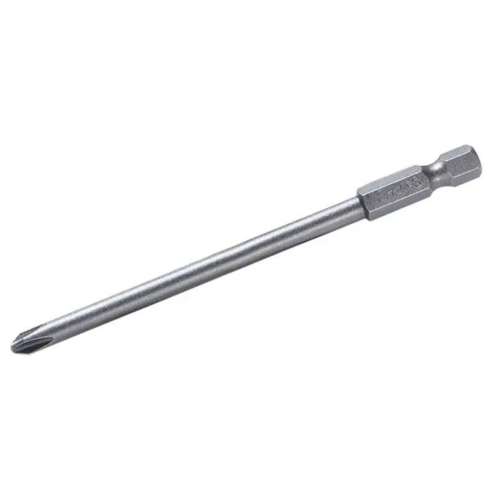 Tournevis magnétique à tête Phillips PH1 PH2, embout en acier allié S2 de 100mm de Long pour outil d