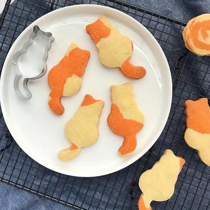 5 pièces/ensemble Animal chat emporte-pièce moule bricolage Biscuit moule biscuit timbres fraises us