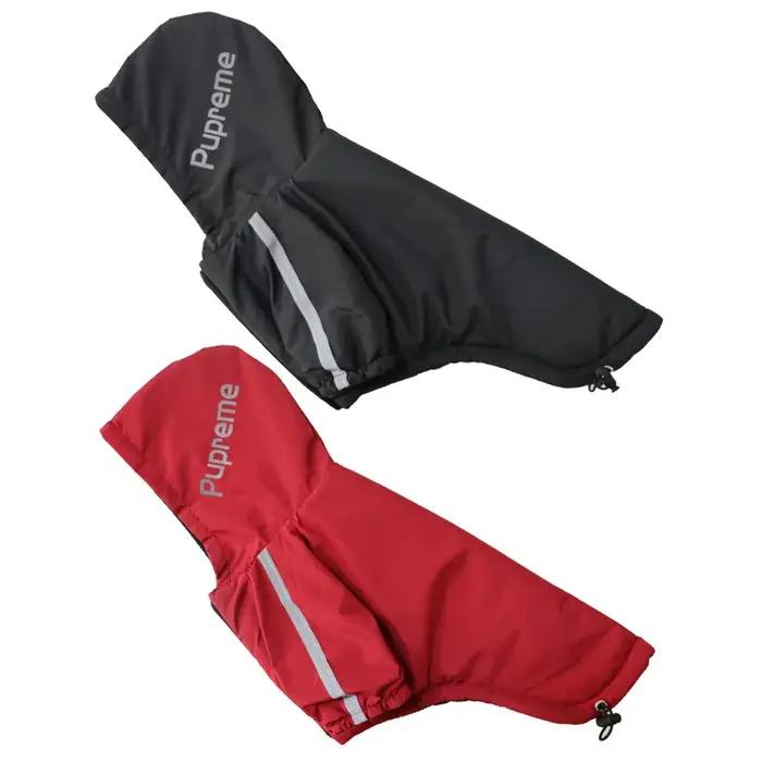 Doudoune imperméable pour chien à capuche à deux jambes réfléchissante épaisse et chaude pour petits moyens et grands chiens pour les promenades hivernales et les excursions enneigées