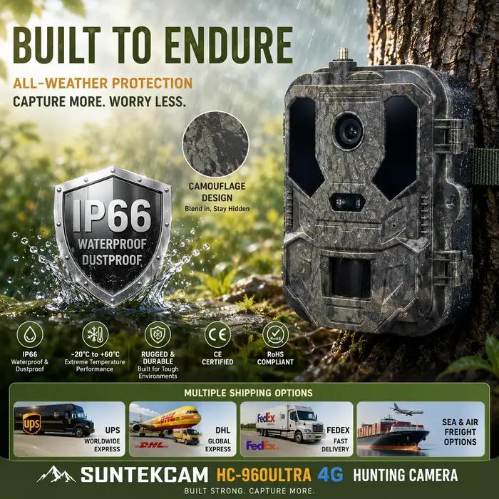 Caméra de chasse 4G LTE avec carte SIM intégrée