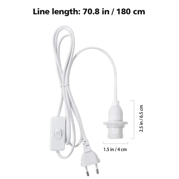 Câble d'alimentation pour support de lampe, 1.8m, E27 ue, luminaire LED suspendu, adaptateur de pris