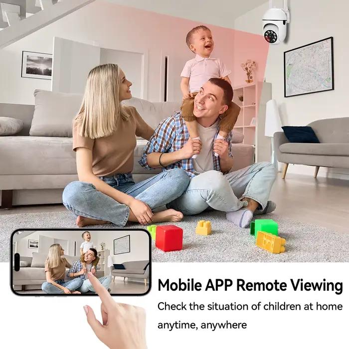 Caméra surveillance extérieure O-Kam Pro 8MP HD WiFi PTZ 4x zoom tracking humain alarme lumineuse