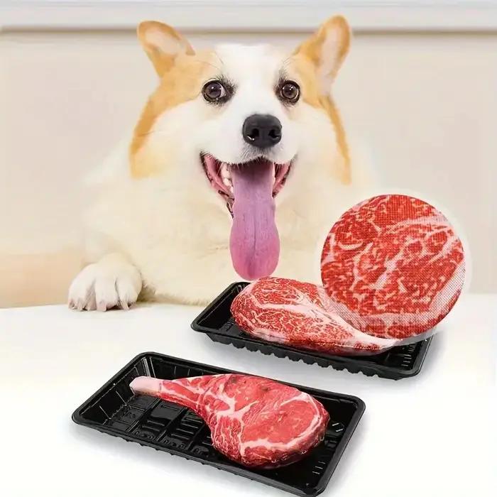Jouet de Simulation de Steak grinçant pour chien, jouet à mâcher résistant aux morsures pour l'entraînement des chiots, carottes douces, fournitures pour animaux de compagnie