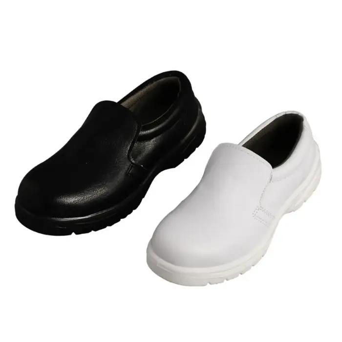 Chaussures de sécurité antistatiques blanches pour hommes embout en acier protection contre les chocs et la compression pour soudure et transformation alimentaire