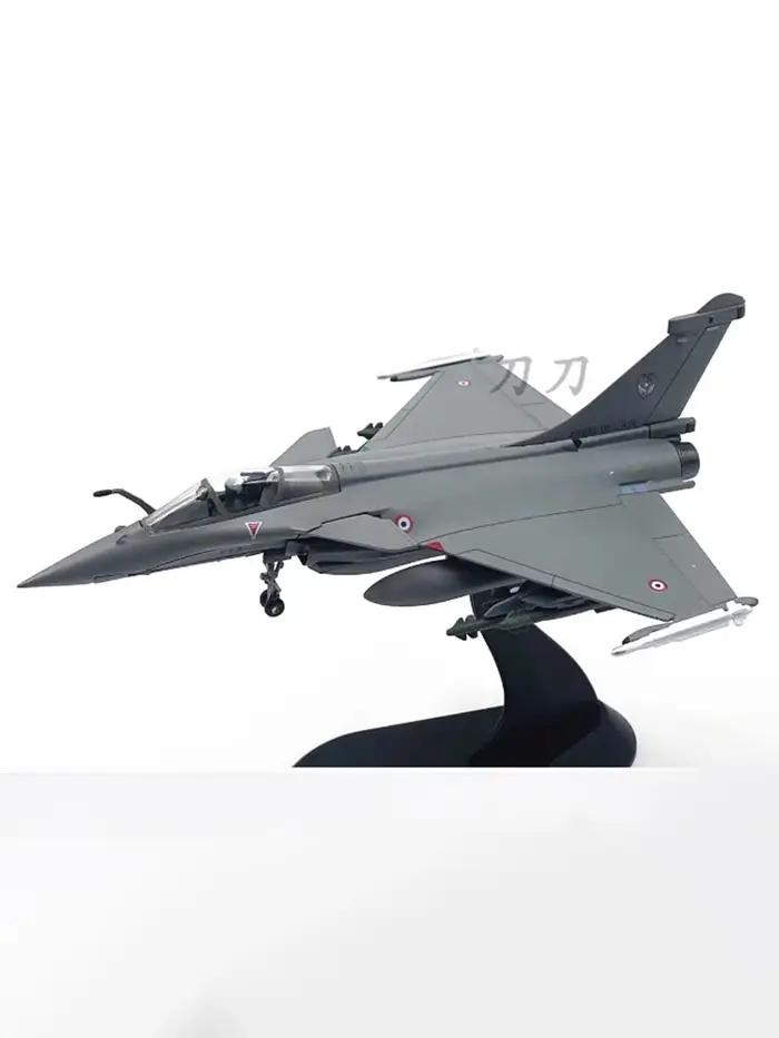 Modèle de chasseur Rafale C de l'armée de l'air française en alliage, échelle 1:100, modèle fini, décoration statique, souvenirs, cadeaux pour adultes