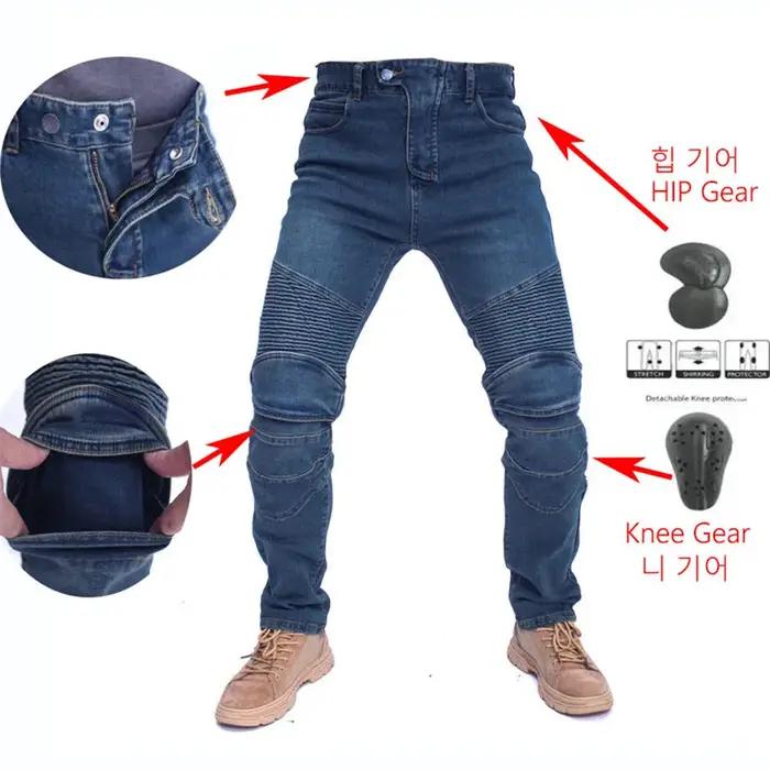 Hommes jean Collection classique Denim UGB06 PK718 PK719 Zip moto pantalon pantalons Motocicleta Hom