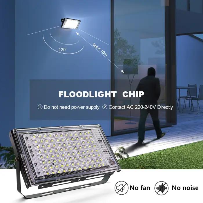 Projecteur LED imperméable conforme à la norme IP65, éclairage d'extérieur, idéal pour le jardin, 50
