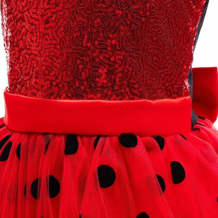 Costume de Cosplay coccinelle pour enfants, tenue d'halloween Marinette, fête fantaisie de noël pour