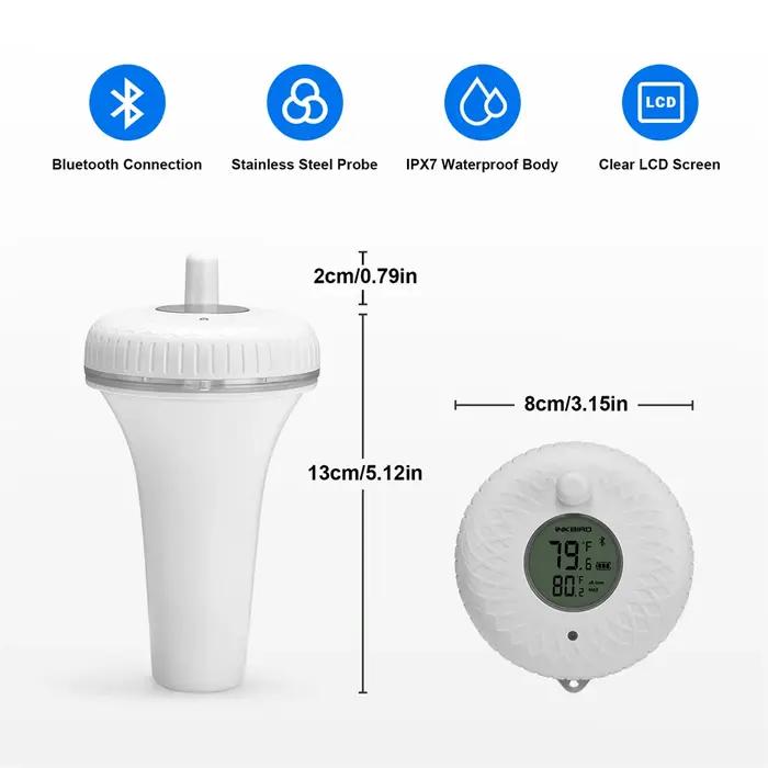 INKBIRD Piscine Flottant Therye.com IBS-P01B Bluetooth IPX7 Baignoire Spa Bain À Remous Étangs De Po
