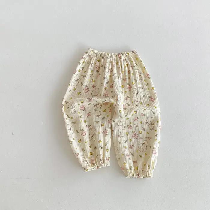 Viser anti-moustiques pour enfants, vêtements d'été, nouveau style, floral fjadt, décontracté, sarouel, pour bébés, 9 mini-golf, 6 ans, 2024