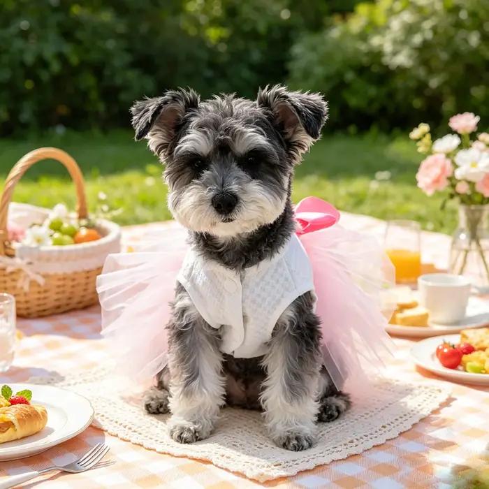 Robe tutu décoration motifs donuts tenue été petits chiens chats Teddy Bichon Pomeranian Yorkshire Maltese occasions spéciales sécurité inclus