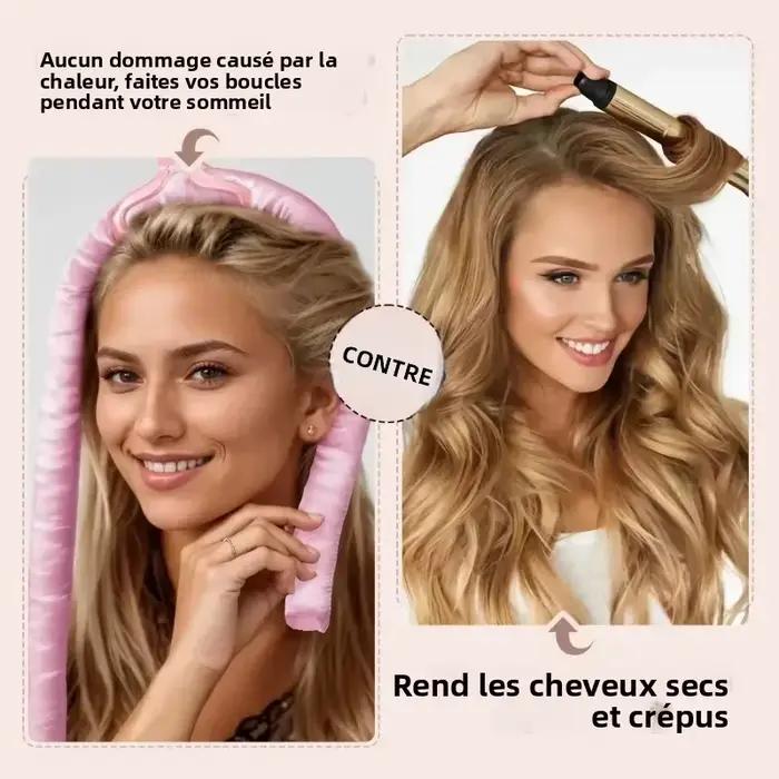 Ensemble de rouleaux de cheveux Night Cap avec bigoudis paresseux bandeau et fers à friser sans chaleur pour femmes occasions spéciales