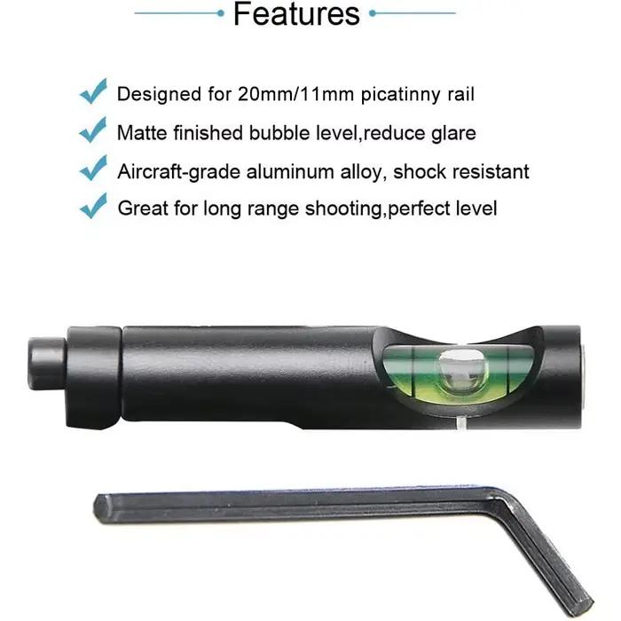 Supports de portée optique de niveau à bulle d'esprit de chasse pour Rail Picatinny 11mm/20mm