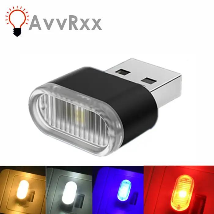 AvvRxx Mini LED voiture lumière Auto atmosphère intérieure USB lumière décor Plug And Play lampe écl