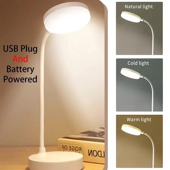 Lampe de bureau LED Portable prise USB alimentée par batterie Support