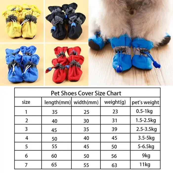 Chaussures de Randonnée Imperméables Pour Chiens Petites Tailles Pantoufles Moyennes Pour Chiots Bottes Pour Chiens Occasions Spéciales Sécurité En Plein Air
