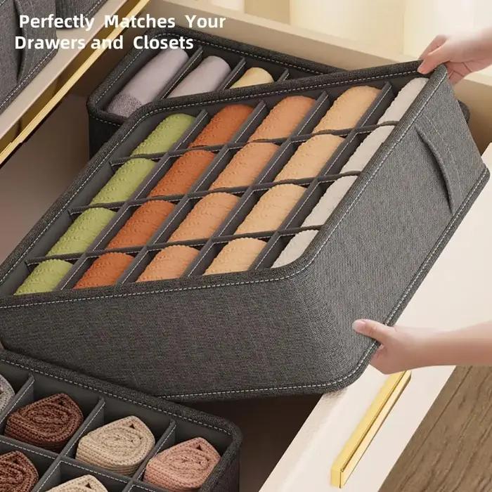 Placard sous-vêtements organisateur boîte de rangement tiroir tissu pliable armoire placard boîtes de rangement pour ranger chaussettes sous-vêtements cravates ceinture