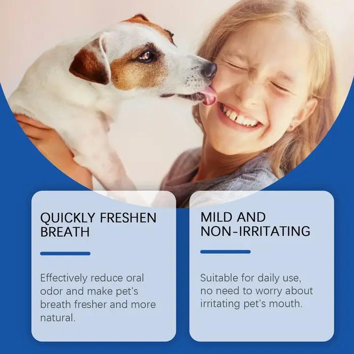 Nettoyant buccal liquide pour chiens éliminant tartre et mauvaise haleine spray oral hygiène bucco-dentaire occasionnelle quotidienne à offrir