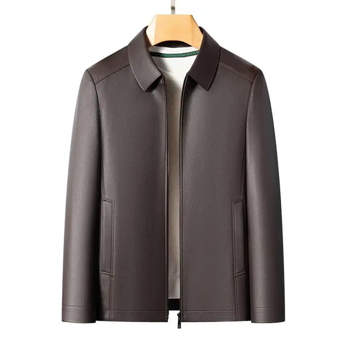 Veste en cuir de chèvre pour hommes