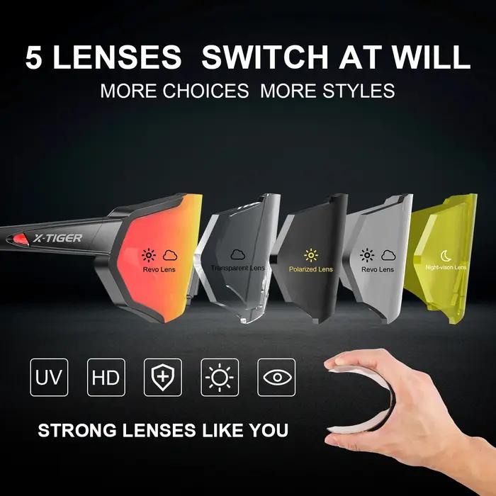 X-TIGER Lentille Polarisée Lunettes De Cyclisme Vélo De Route Cyclisme Lunettes Lunettes Cyclisme VT