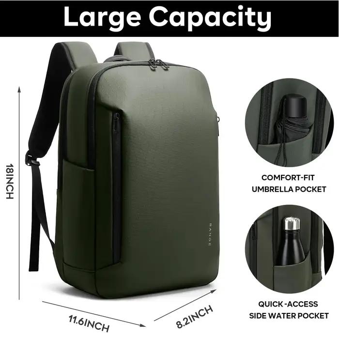 BANGE Carry On Sacs à dos légers pour ordinateur portable de 15,6 pouces pour hommes, pour les voyag