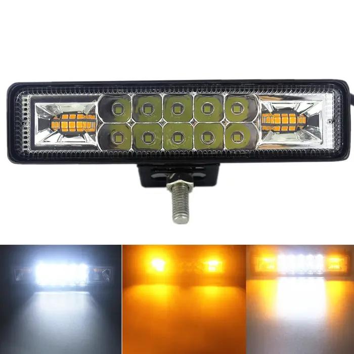 Barre lumineuse LED Flash stroboscopique 48W, blanc ambre bleu rouge pour tout-terrain 4x4 ATV SUV m