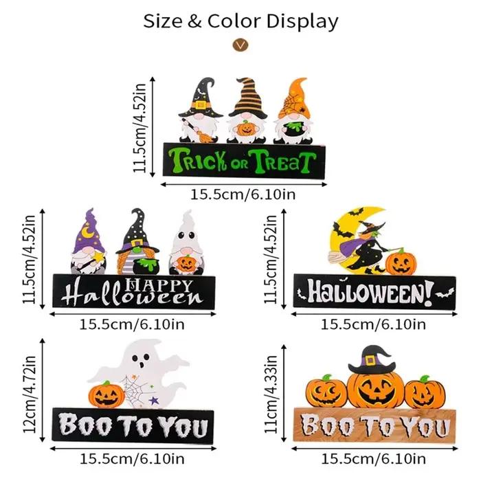 Décorations en bois Halloween Trick or Treat