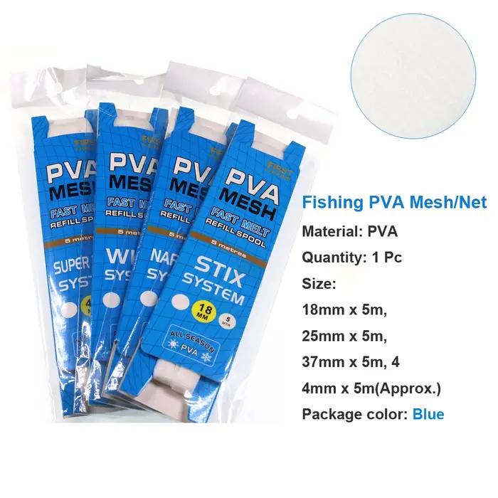 Maille PVA pour pêche à la carpe, pour mangeoire pour appâts de terre, filet PVA Soluble dans l'eau,