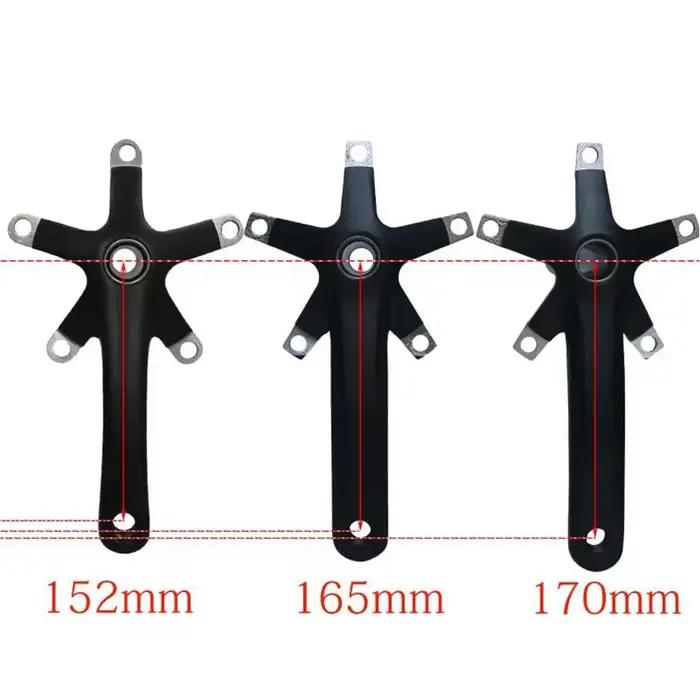 Pédalier de vélo de route 130BCD, jeu de manivelles 152mm 165mm 170mm, bras de manivelle à vitesse u