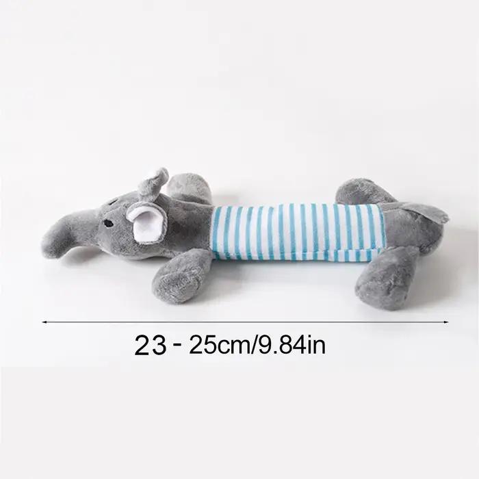 Peluche mignon éléphant canard cochon chien chat grincement son chien jouets drôle polaire durabilit