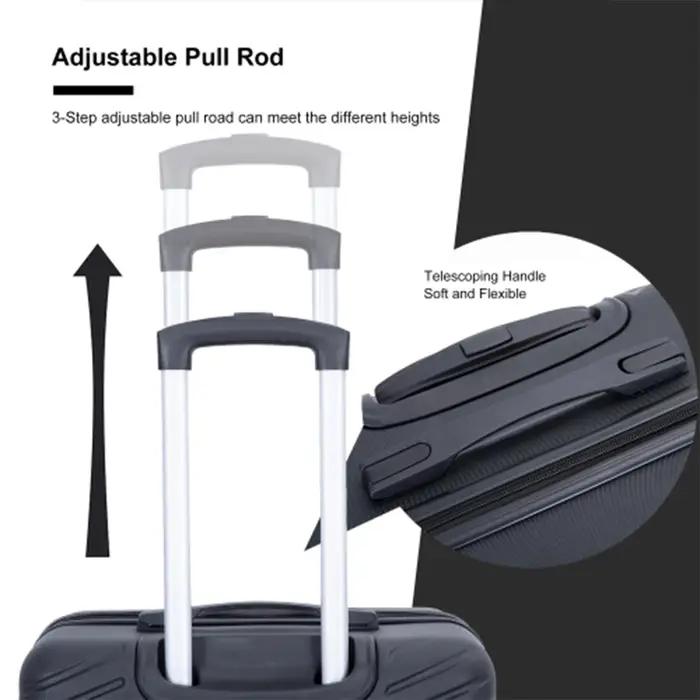 Travelhouse-Ensemble de bagages en ABS avec roues tournantes, valise à main, serrure TSA, 24 po, 28