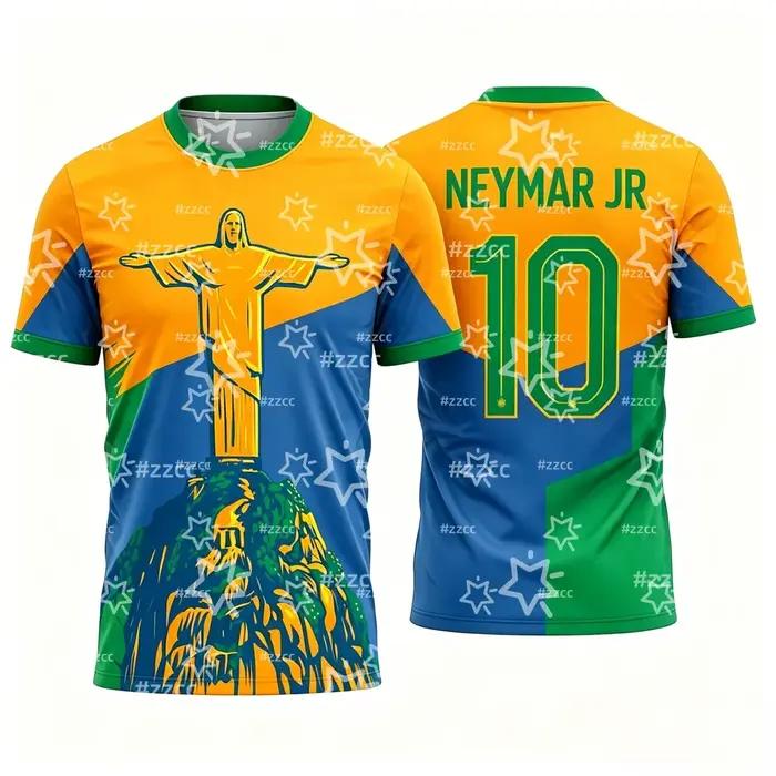 Maillot de football du Brésil Pelé 2026 – Tenue de match et d'entraînement – T-shirt sport d'été pour homme