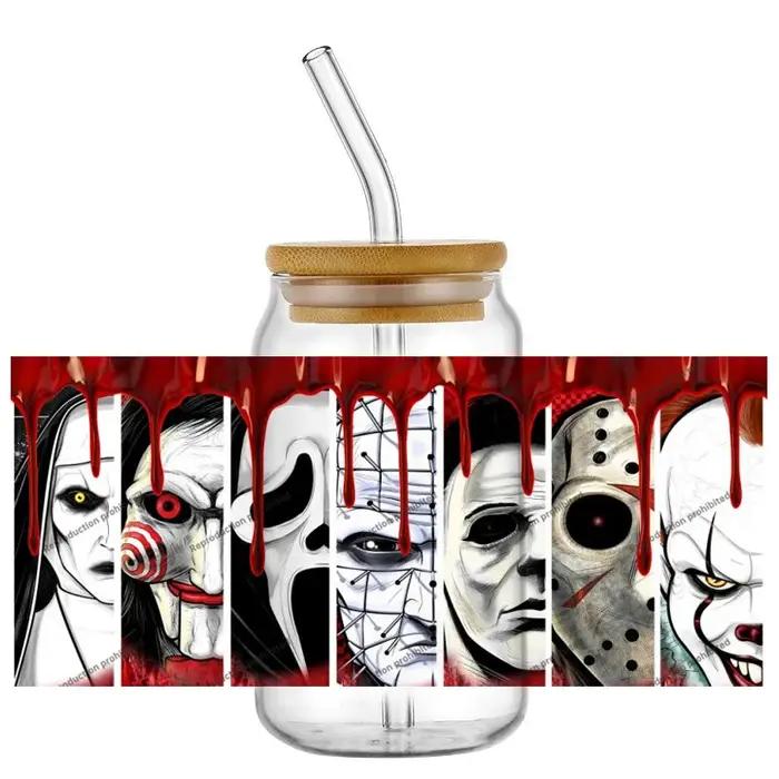 Nouvelles Décalcomanies et Autocollants 3D UV DTF 16oz pour Films d'Horreur