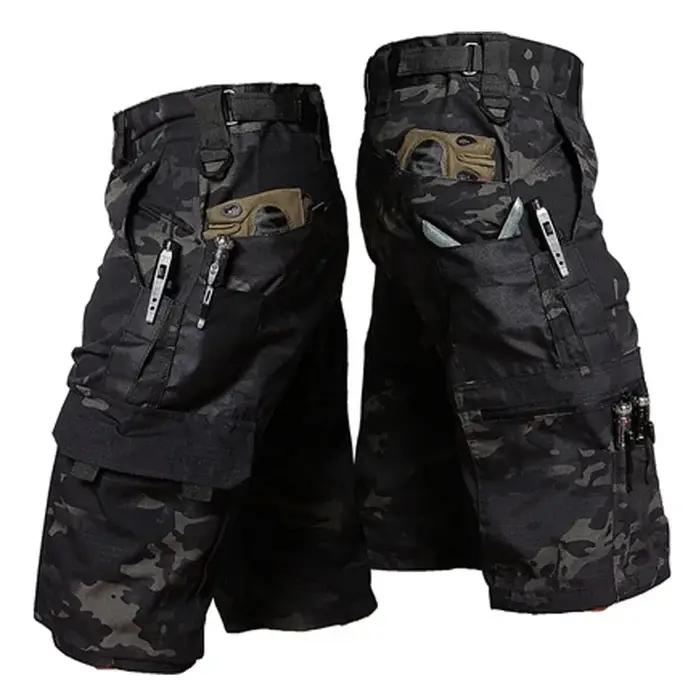Short de Camouflage pour hommes, séchage rapide, poches multiples, pantalon militaire, randonnée en