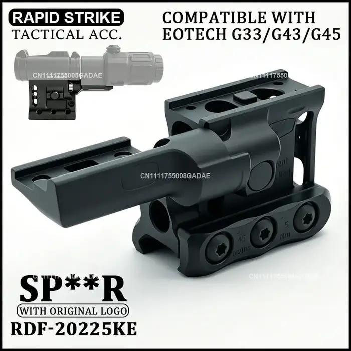 Support de montage pour viseur point rouge Sp***r RD/F 20225K compatible avec T1/T2/H1/H2 ROMEO5 avec loupe RDM-40225B EOTECH G33/G43/G45