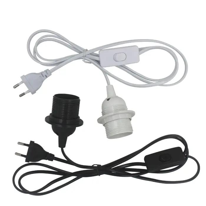 Câble d'alimentation pour support de lampe, 1.8m, E27 ue, luminaire LED suspendu, adaptateur de pris