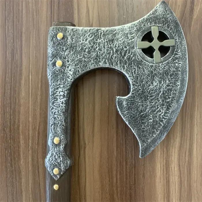 1:1 croisés médiévaux hache Cosplay lame de guerre occidentale armes Tomahawk sacrifice rôle accessoire bête