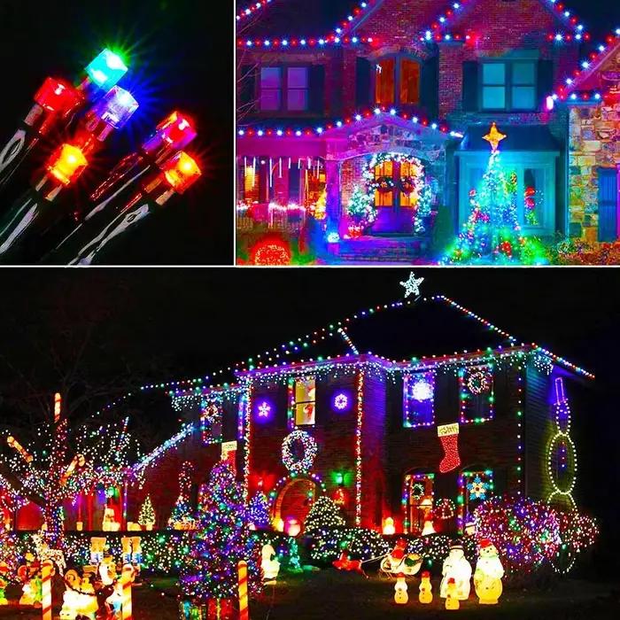 Guirlande lumineuse LED à énergie solaire, imperméable, pour l'extérieur, féerique, pour Patio, mari
