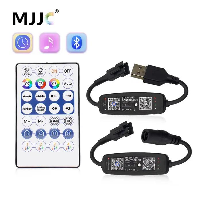 Contrôleur de musique LED RGB 12V, 5V 24V DC, bande LED adressable SPI USB Bluetooth Pixel, télécomm