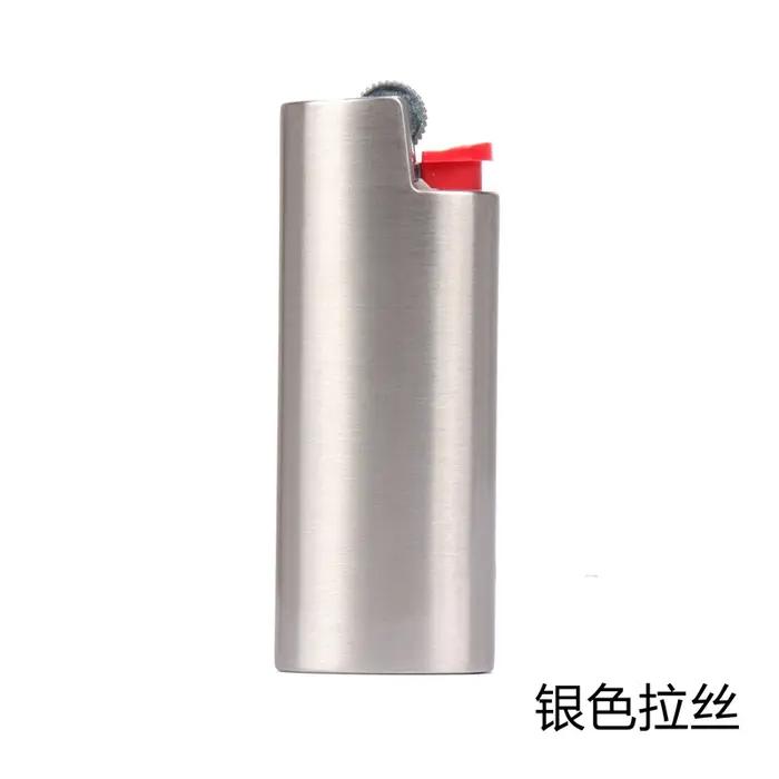 Etui métallique série Dolphin coquille en cuir recouverte pour petit briquet BIC avec givrage pour homme et femme occasions spéciales