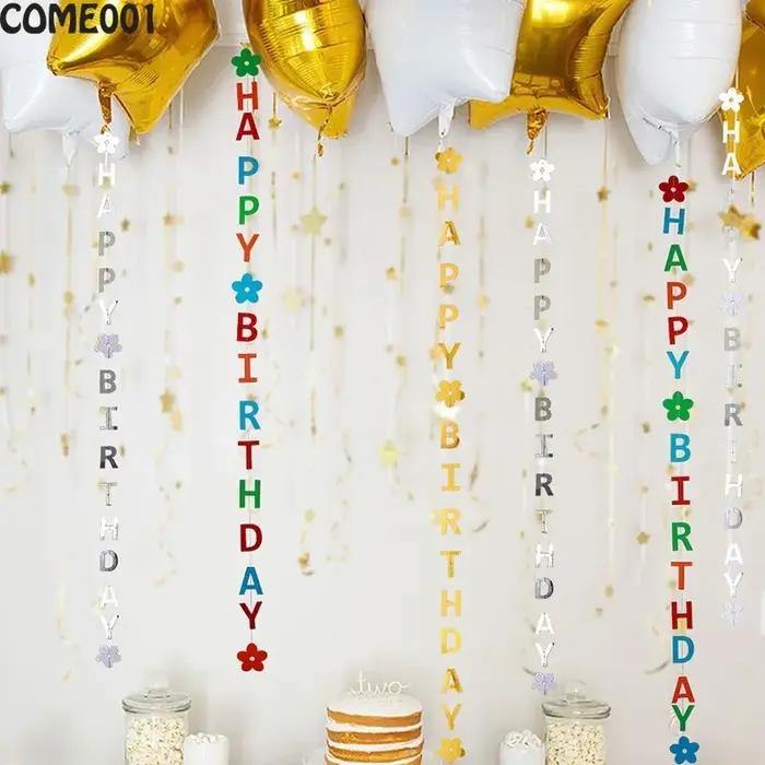Guirlande de banderoles joyeux anniversaire