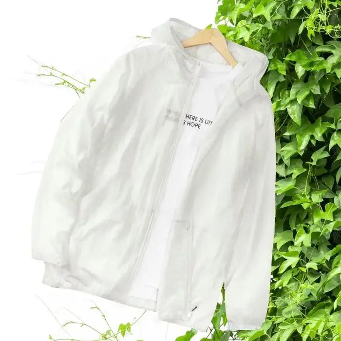 Nouvelle veste de protection solaire d'été à capuche, rafraîchissante, à séchage rapide, coupe-vent,