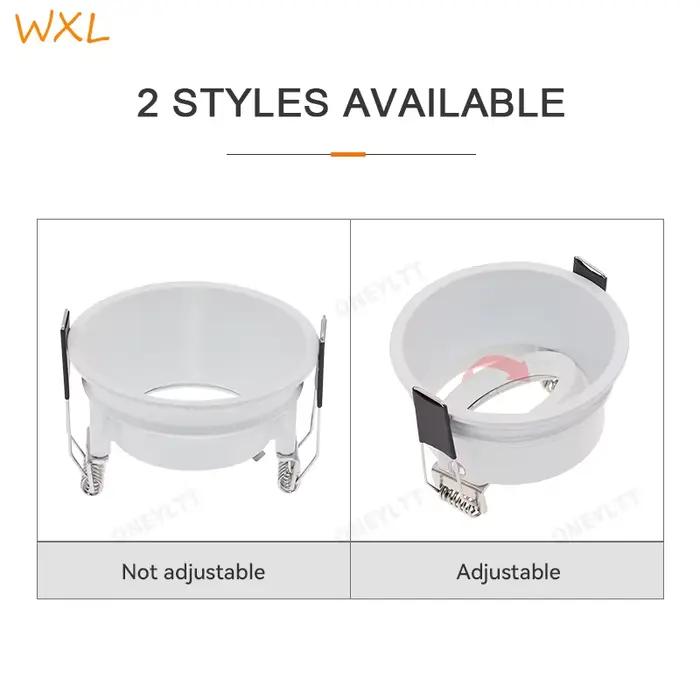Kit de remplacement de downlight encastré rond GU10, noir MR16, montage de plafonniers, cadre GU5.3,