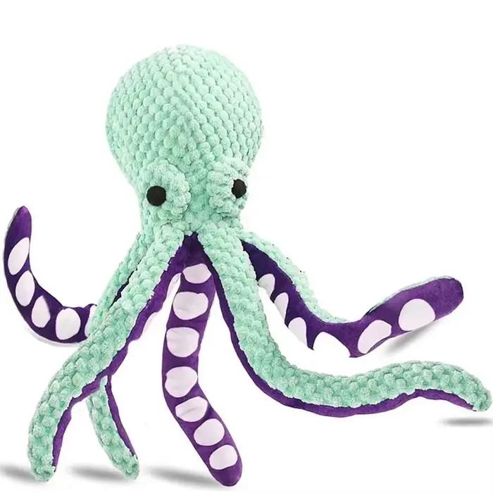 Jouet interactif en peluche poulpe pour animaux de compagnie